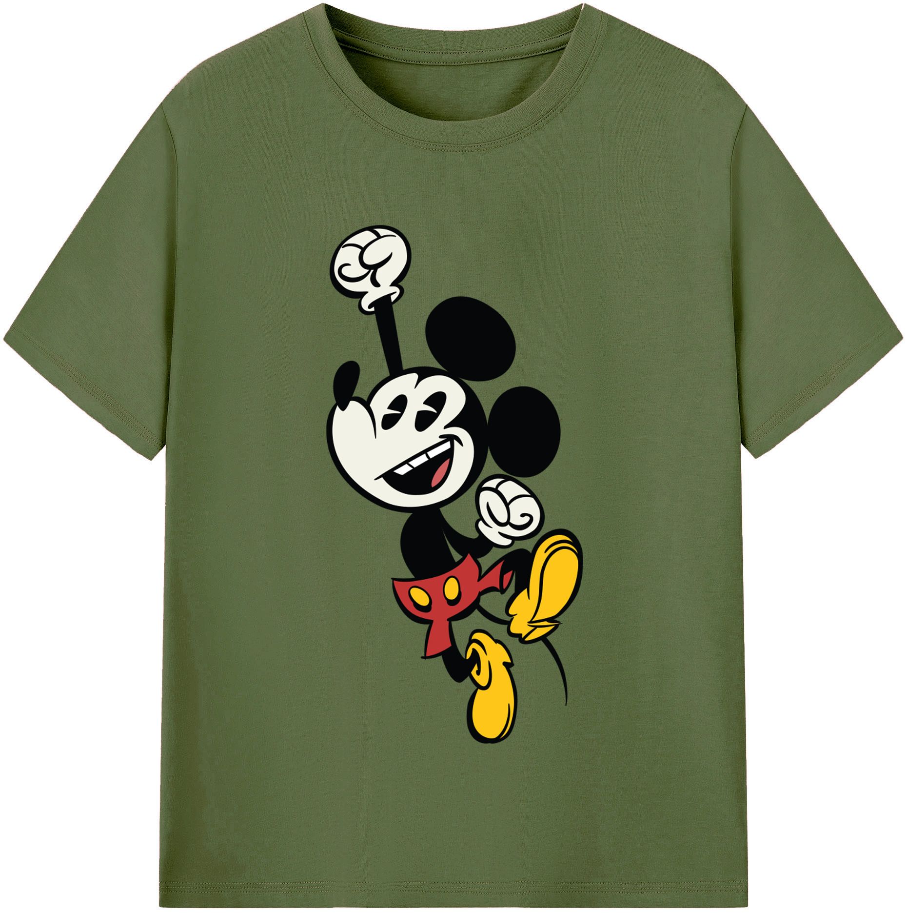 （画像用） ミッキーマウス Mickey Mouse 綿100％半袖Tシャツ（フロントプリント）